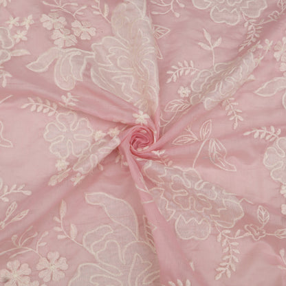 Mul Chanderi Embroidery Fabric