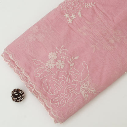 Mul Chanderi Embroidery Fabric