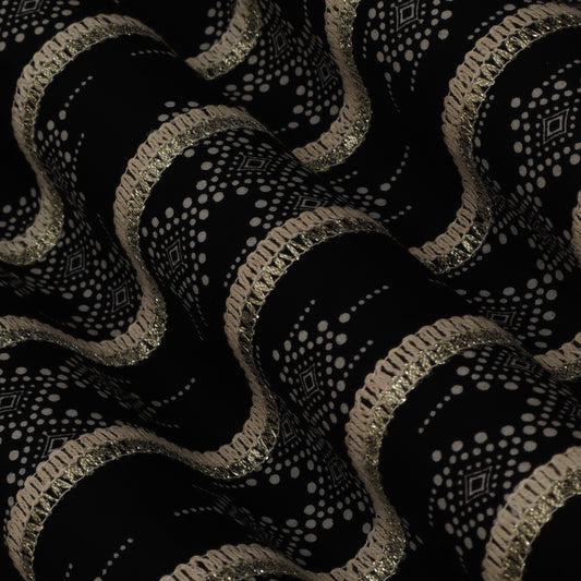 Colored Cotton Gota Work Fabric