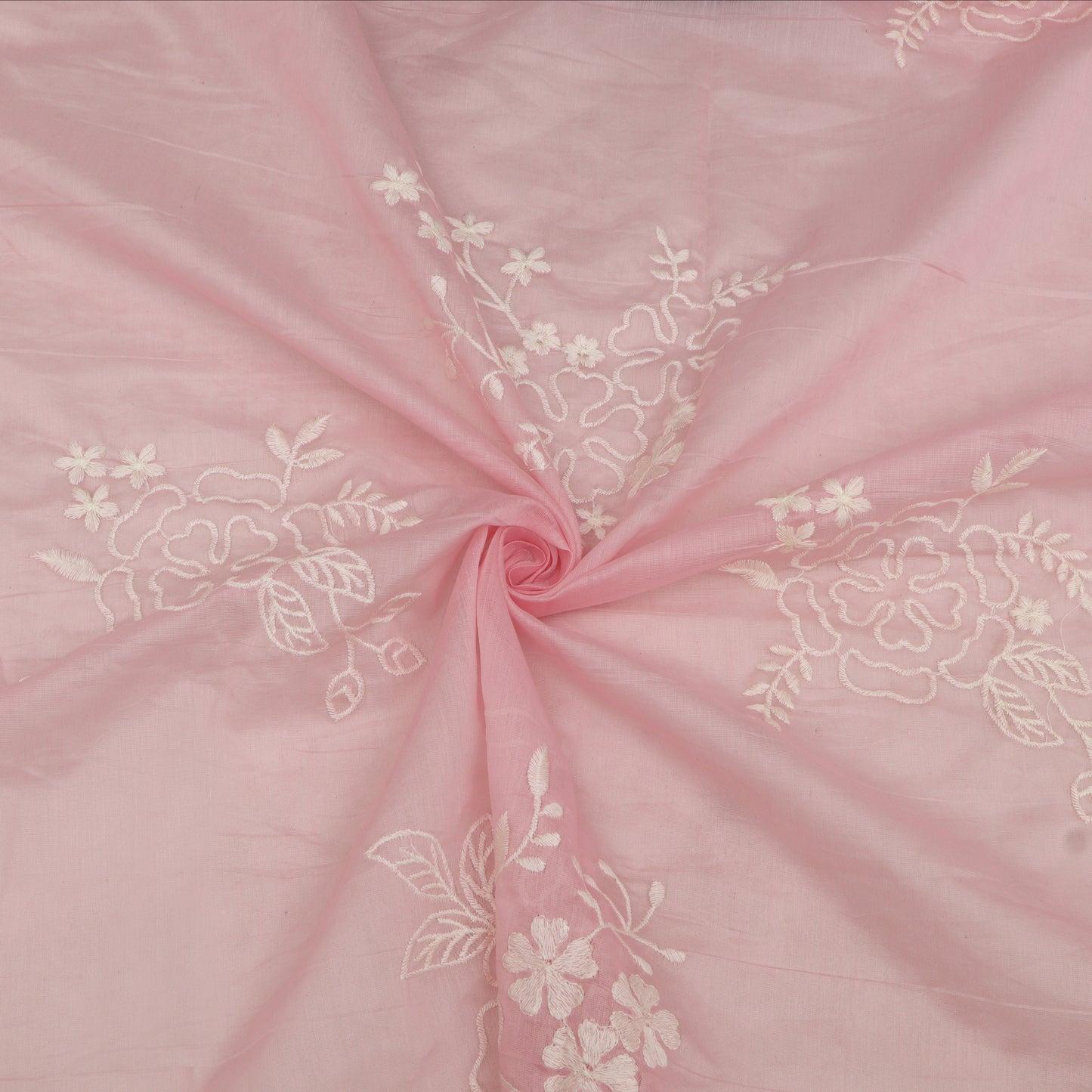 Mul Chanderi Embroidery Fabric