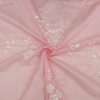 Mul Chanderi Embroidery Fabric