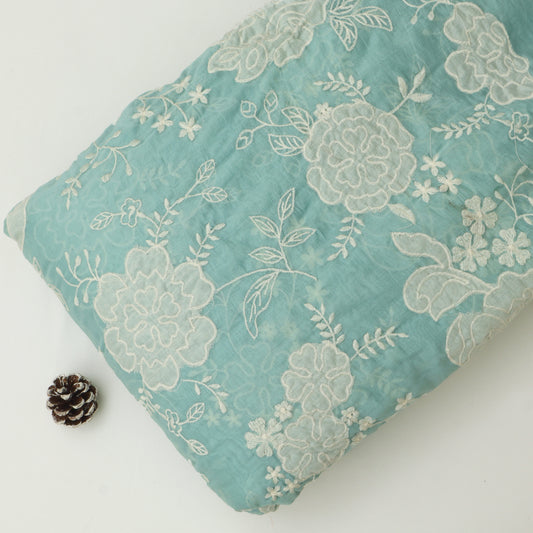 Mul Chanderi Embroidery Fabric