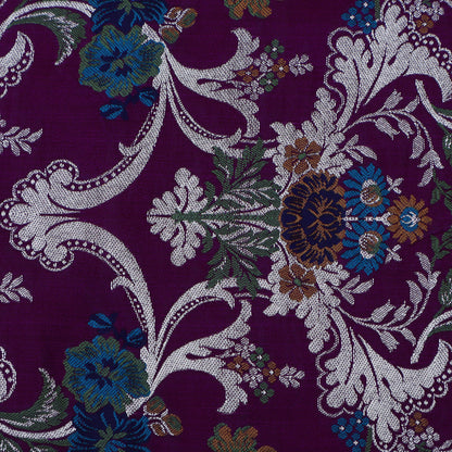 Purple Color Multi Kimkhab Fabric