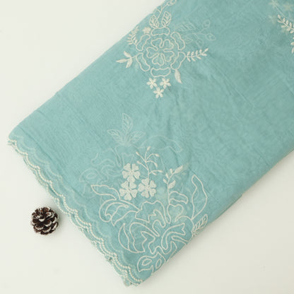 Mul Chanderi Embroidery Fabric