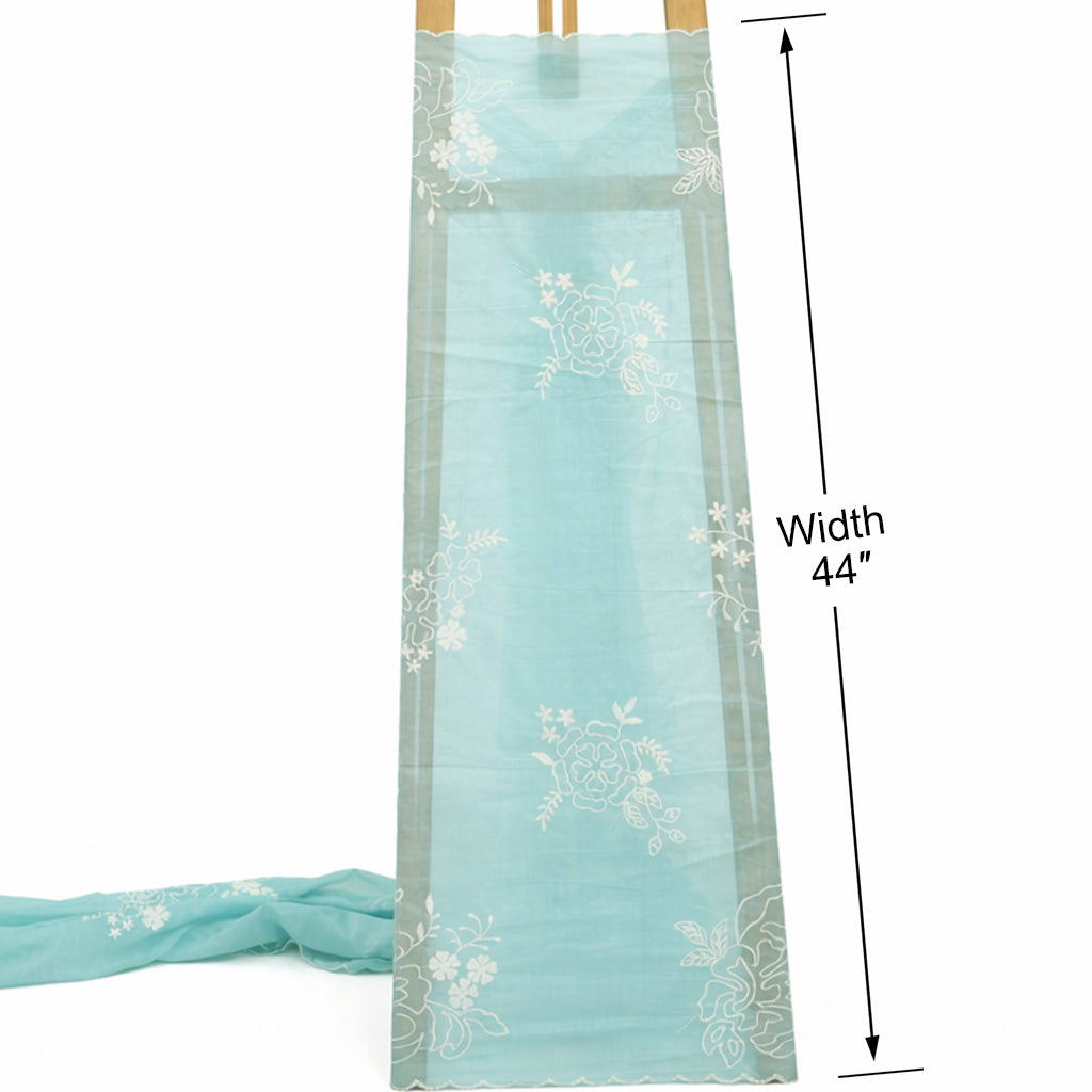 Mul Chanderi Embroidery Fabric
