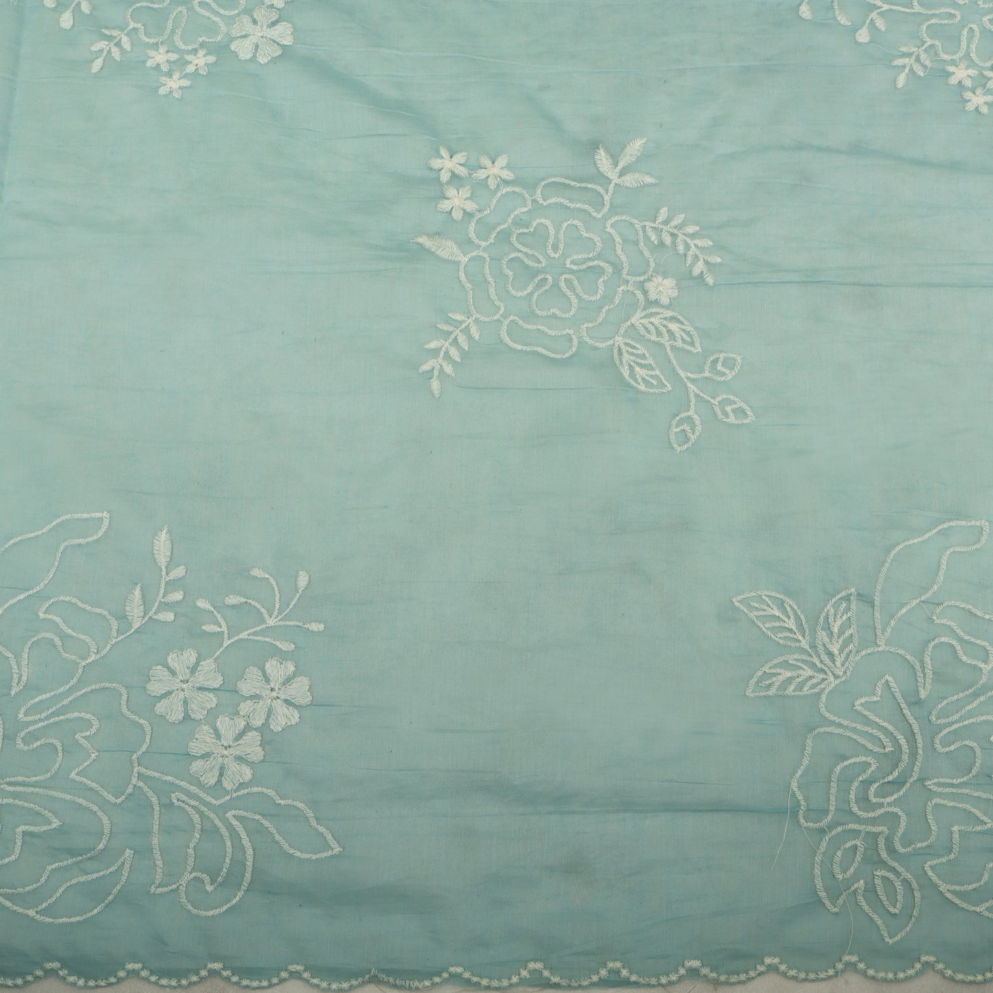 Mul Chanderi Embroidery Fabric