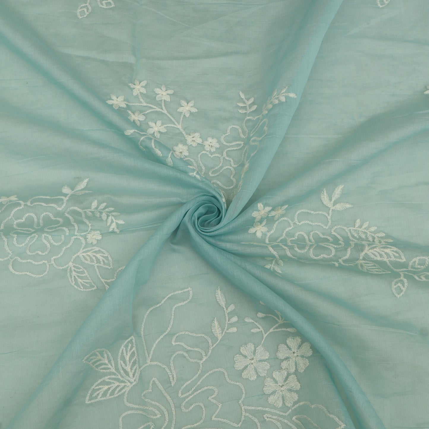 Mul Chanderi Embroidery Fabric
