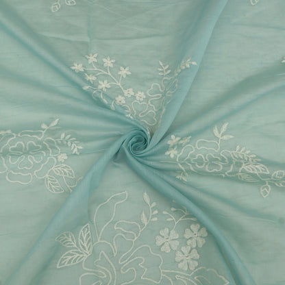 Mul Chanderi Embroidery Fabric