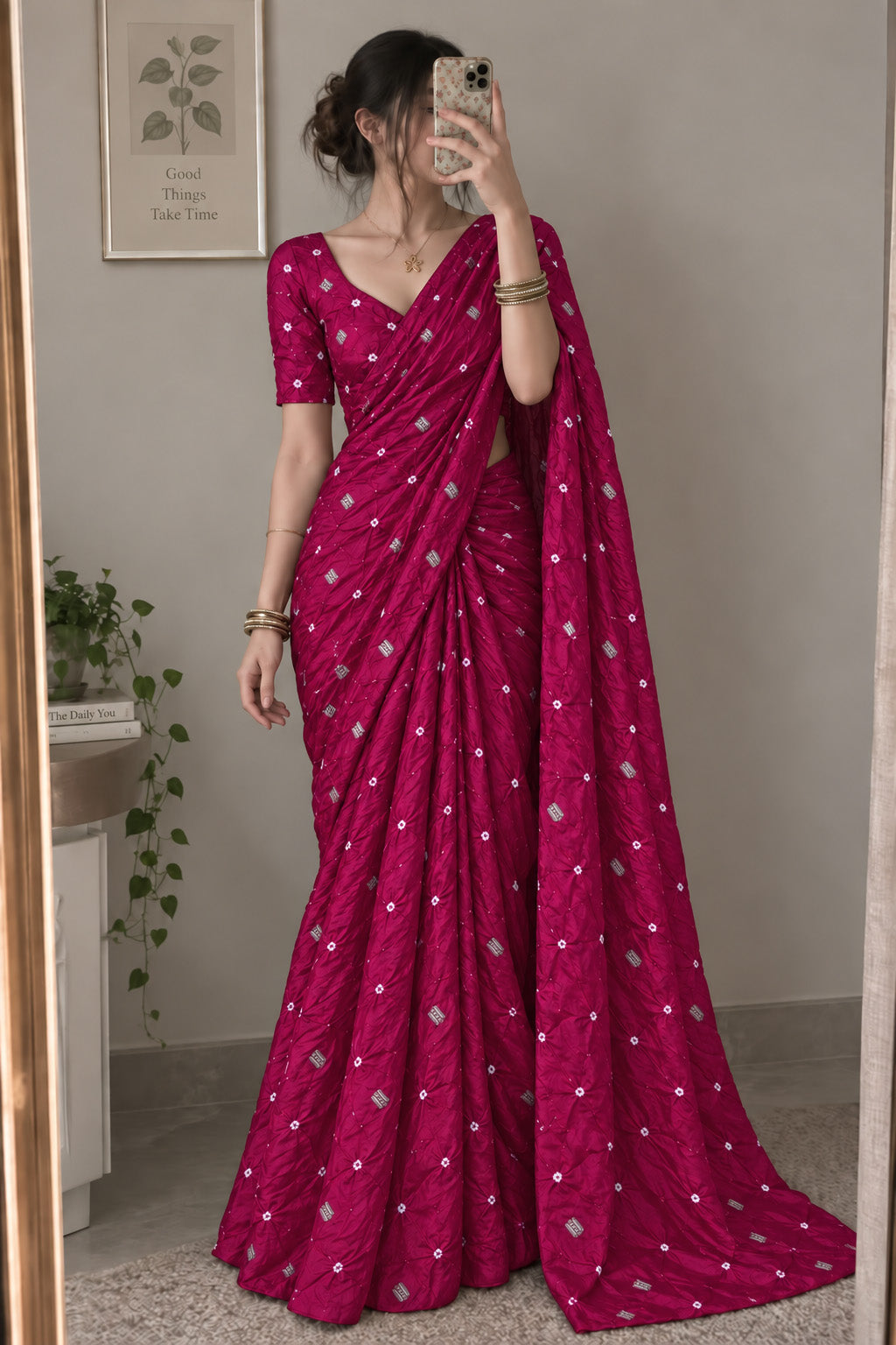 Chiniya Bandhani Brocade