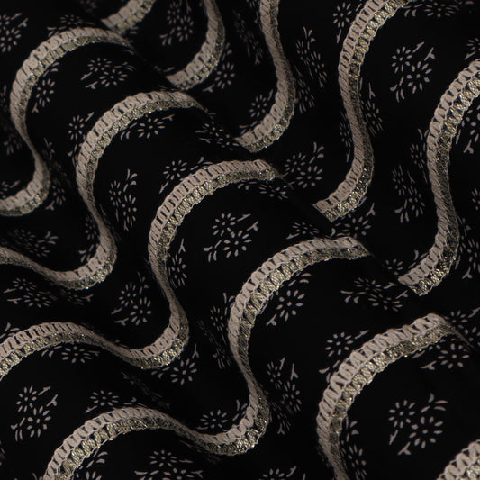 Colored Cotton Gota Work Fabric