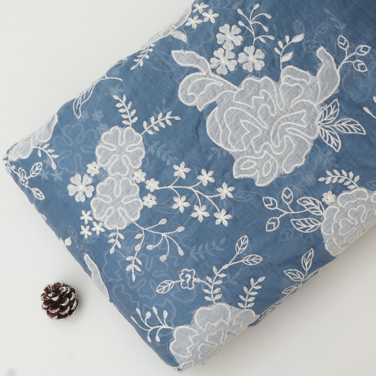 Mul Chanderi Embroidery Fabric