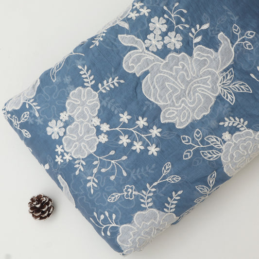 Mul Chanderi Embroidery Fabric