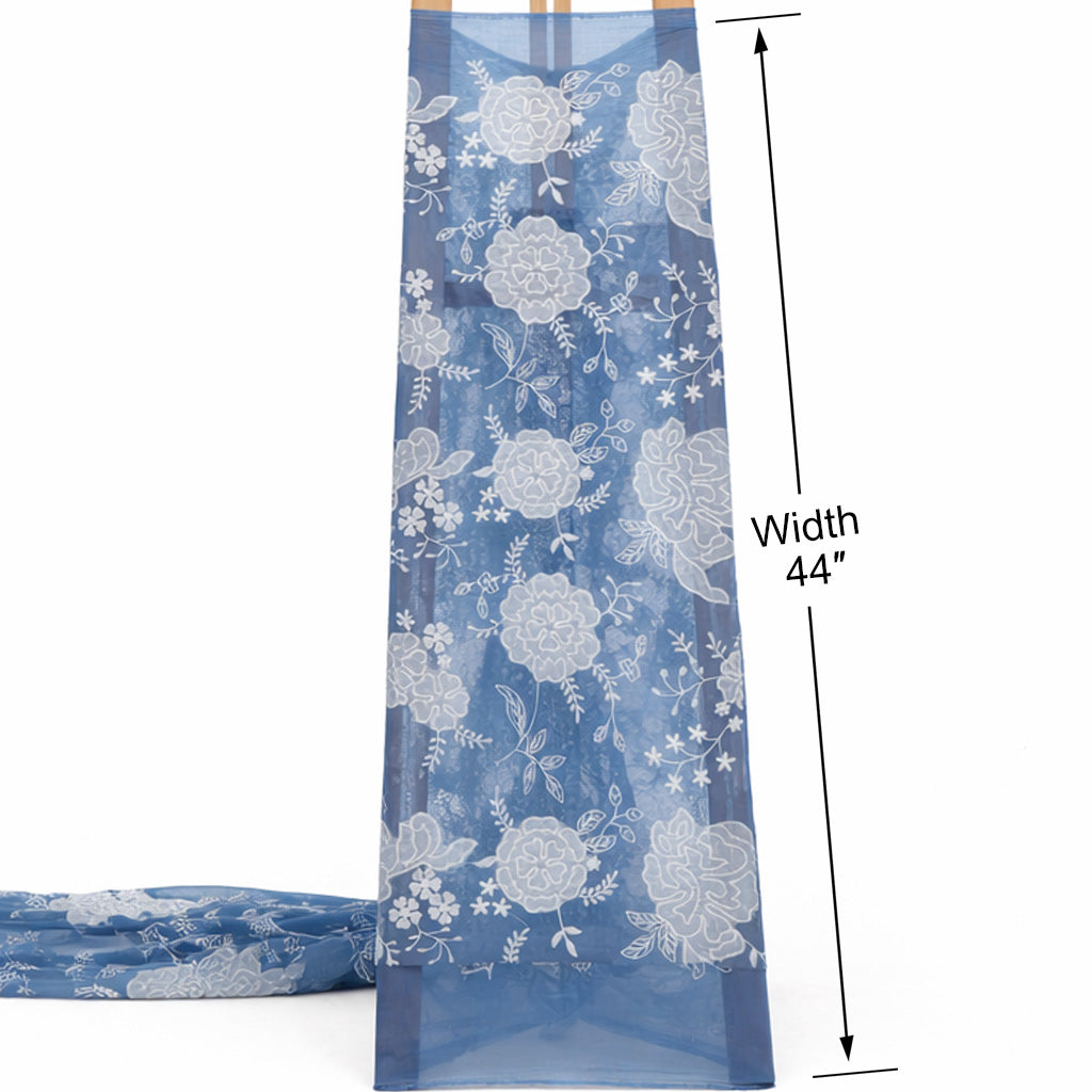 Mul Chanderi Embroidery Fabric