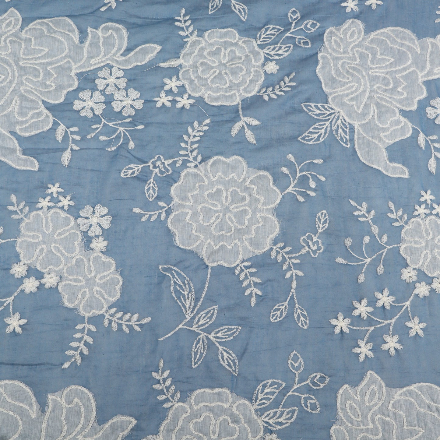 Mul Chanderi Embroidery Fabric