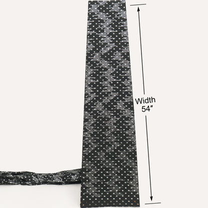 Black Silver Sequin Denim Fabric