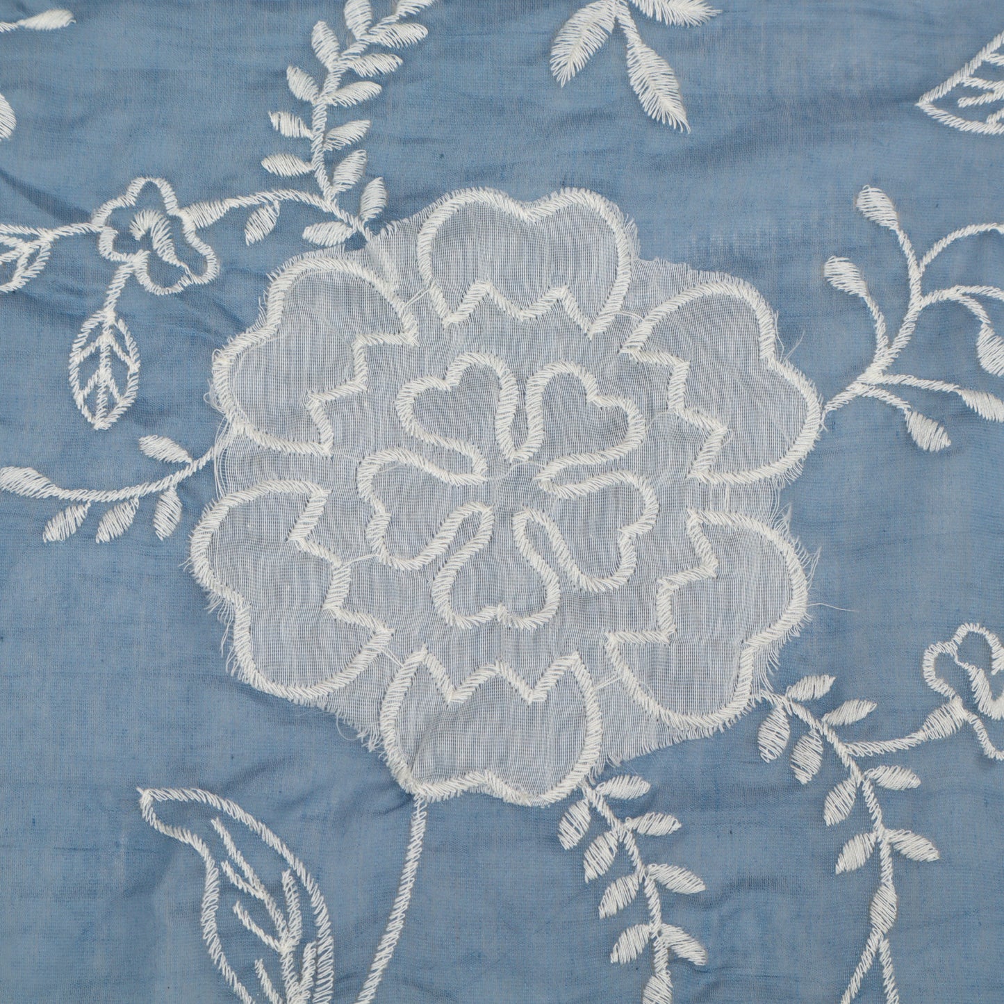 Mul Chanderi Embroidery Fabric