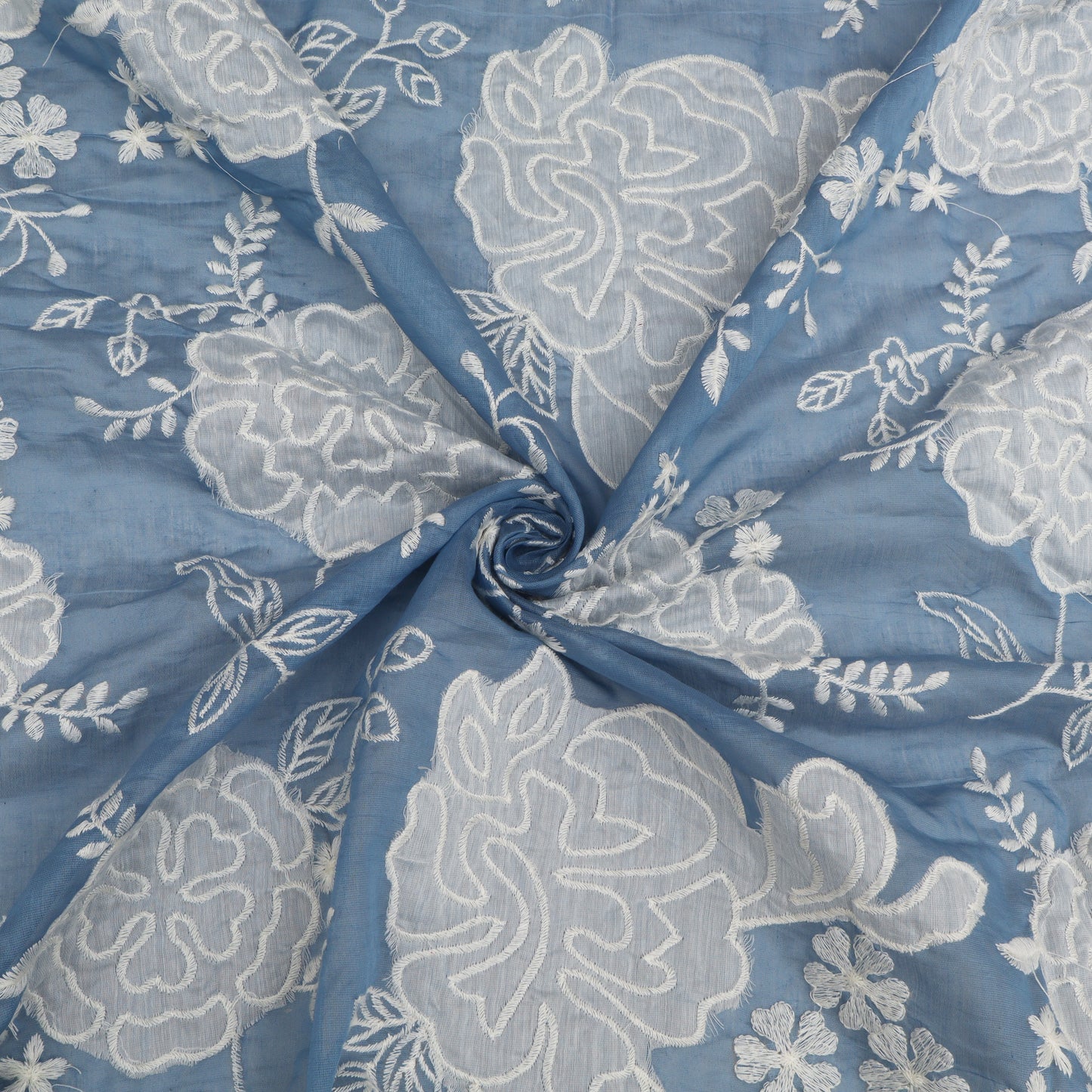 Mul Chanderi Embroidery Fabric