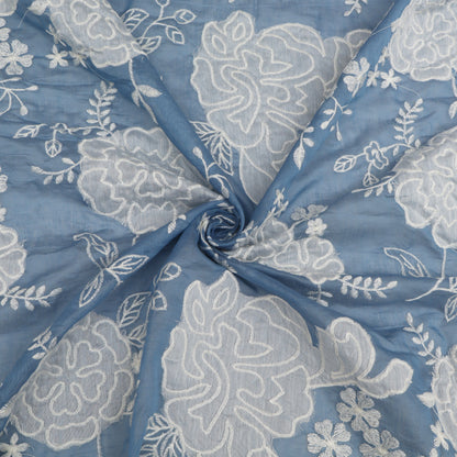 Mul Chanderi Embroidery Fabric