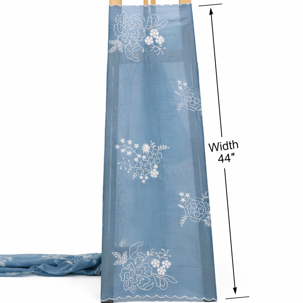Mul Chanderi Embroidery Fabric