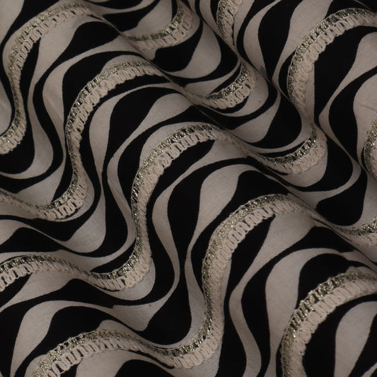 Colored Cotton Gota Work Fabric