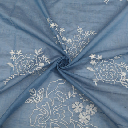 Mul Chanderi Embroidery Fabric