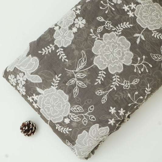 Mul Chanderi Embroidery Fabric