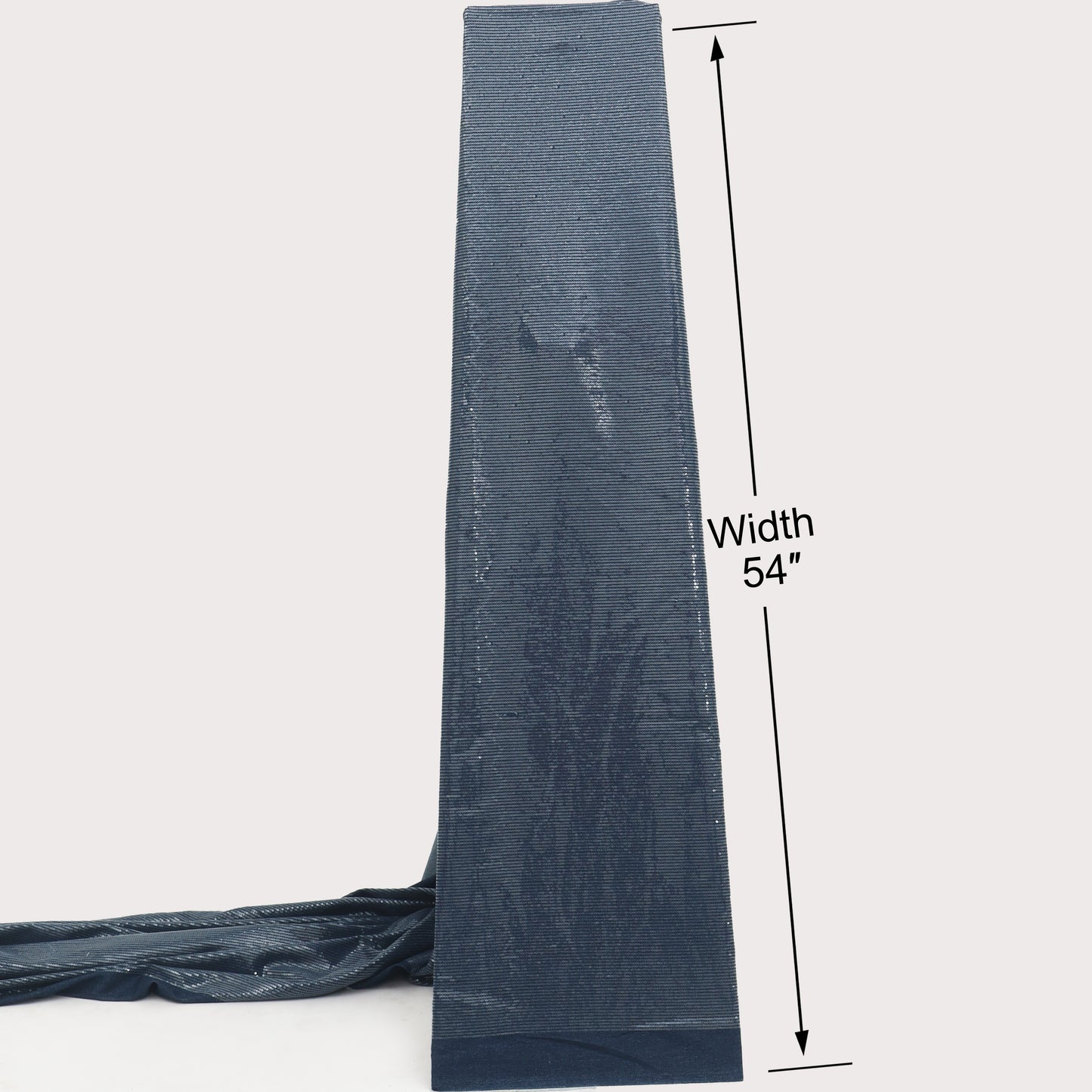Navy Blue Sequence Denim Fabric