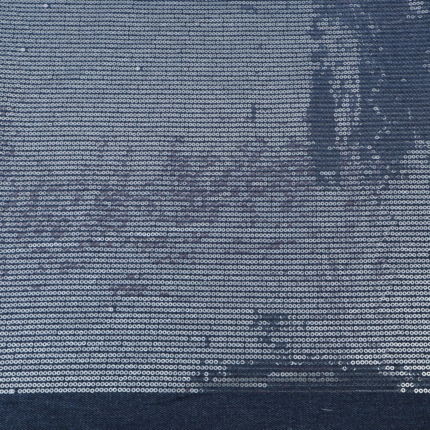 Navy Blue Sequence Denim Fabric