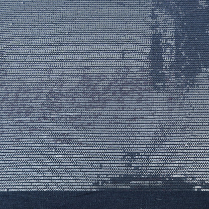 Navy Blue Sequence Denim Fabric