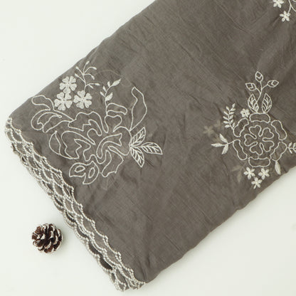Mul Chanderi Embroidery Fabric