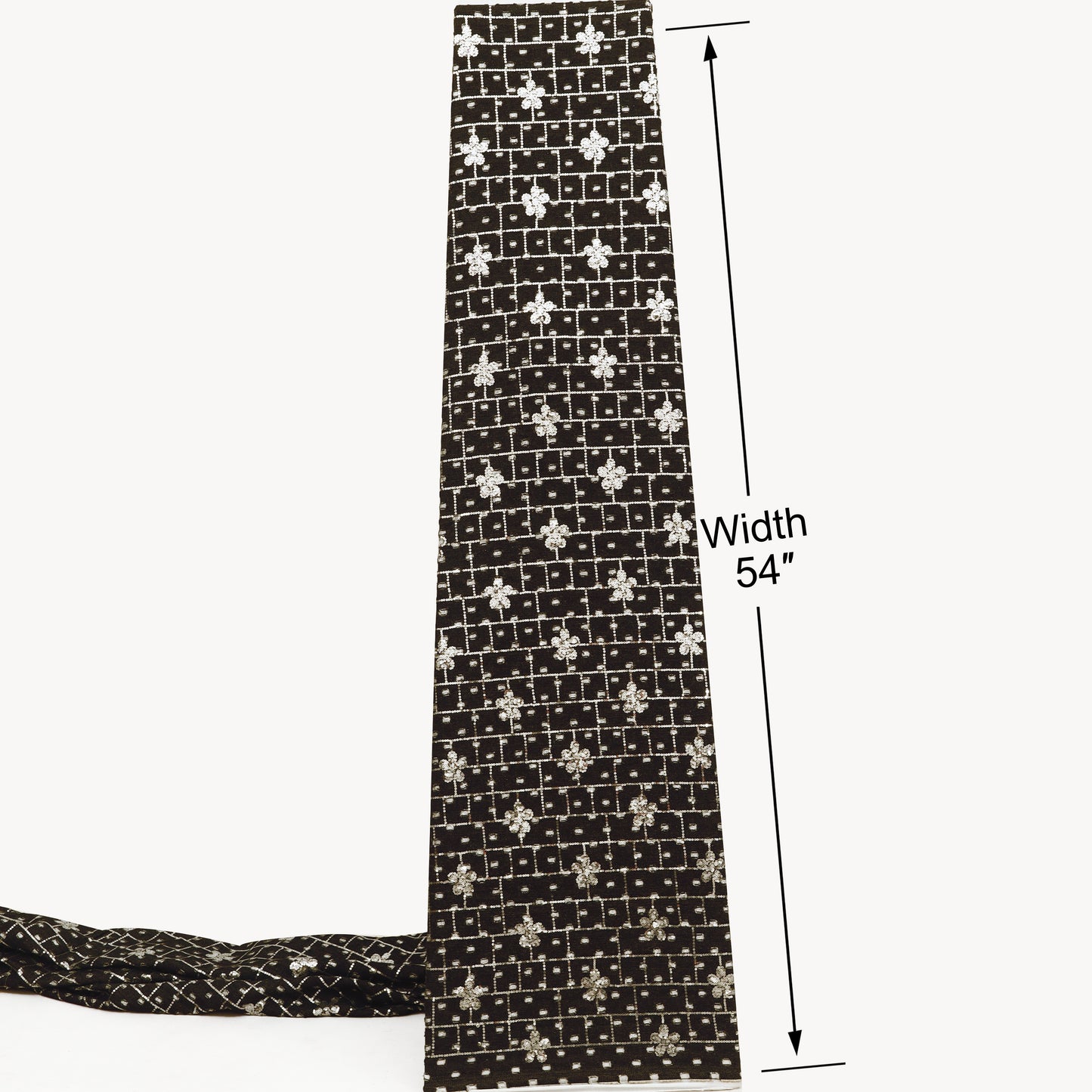 Black Denim Sequence Fabric