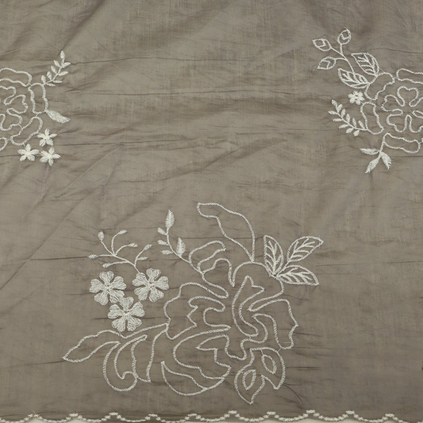 Mul Chanderi Embroidery Fabric