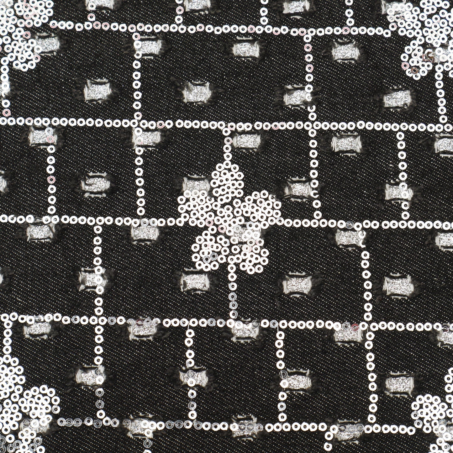 Black Denim Sequence Fabric