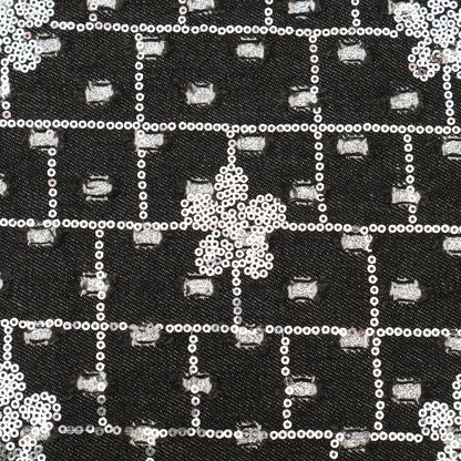 Black Denim Sequence Fabric
