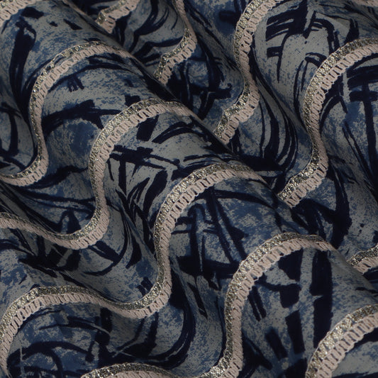 Colored Cotton Gota Work Fabric