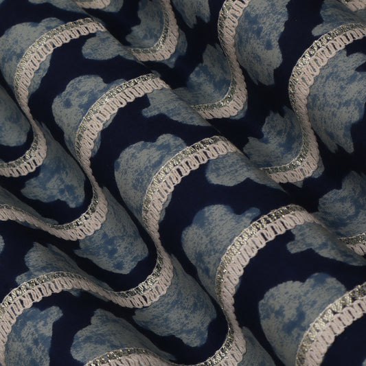 Colored Cotton Gota Work Fabric