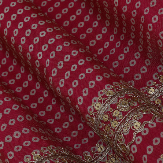 Rani Color Tisuue Border Embroidery Fabric