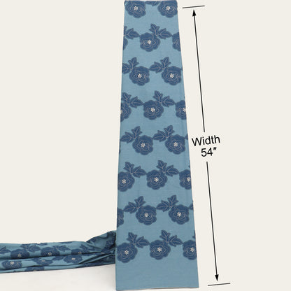 Floral  Work Denim Fabric