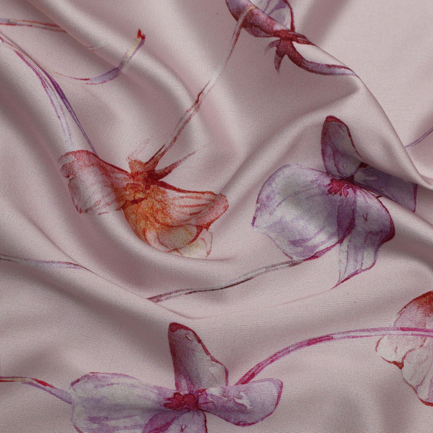 Multi Colored Armani Satin Print Fabric