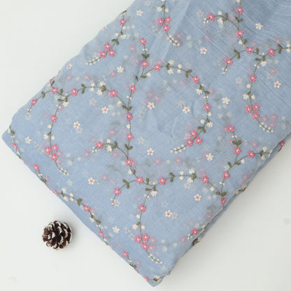 Chanderi Embroidery Fabric