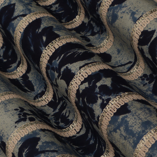 Colored Cotton Gota Work Fabric