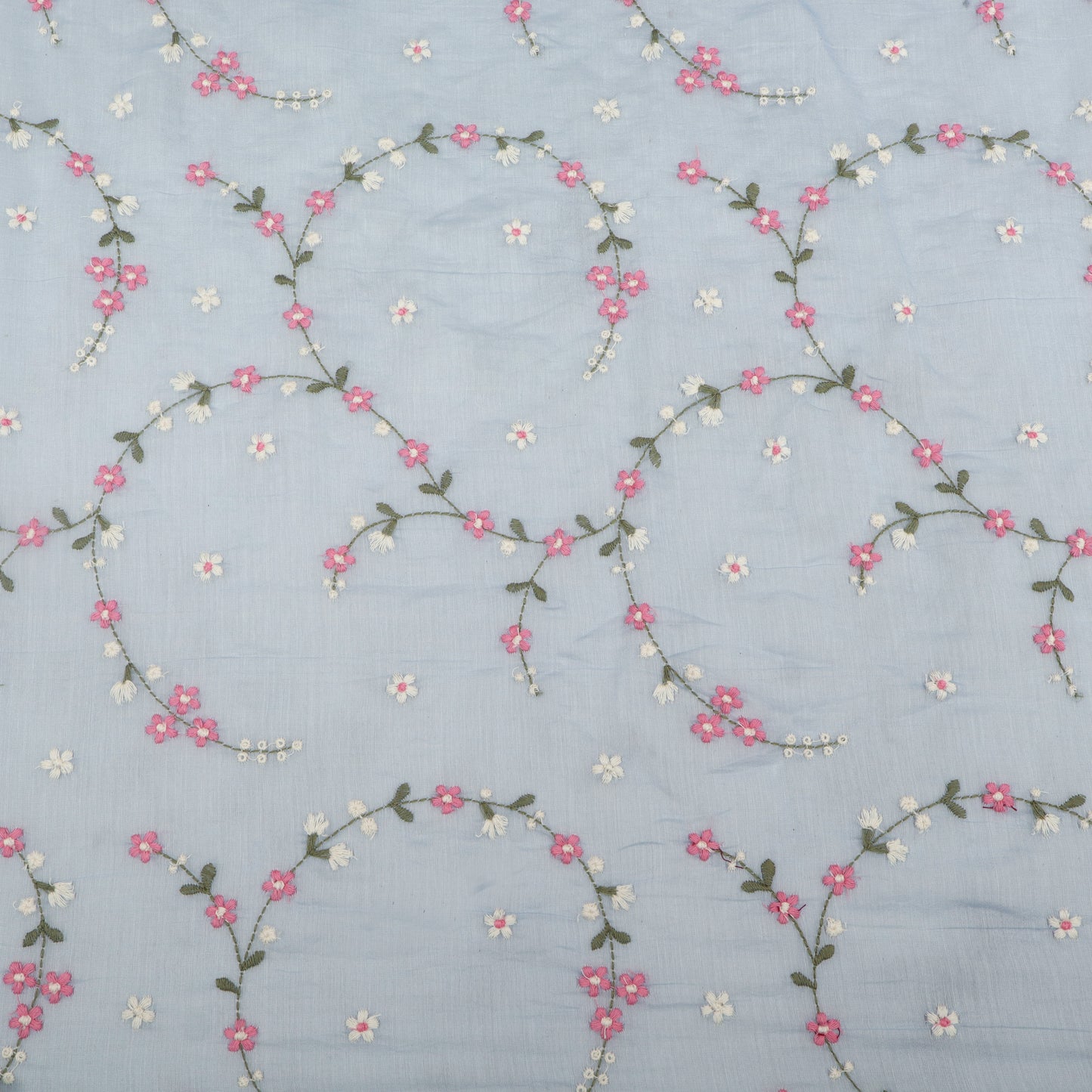 Chanderi Embroidery Fabric