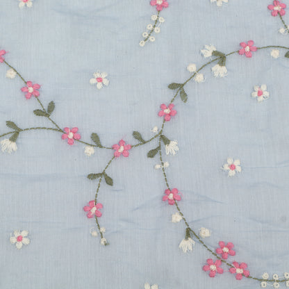 Chanderi Embroidery Fabric