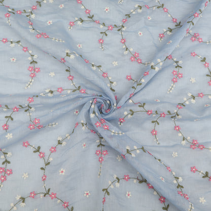 Chanderi Embroidery Fabric