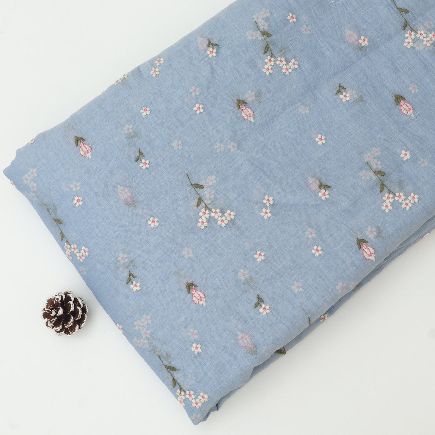 Chanderi Embroidery Fabric