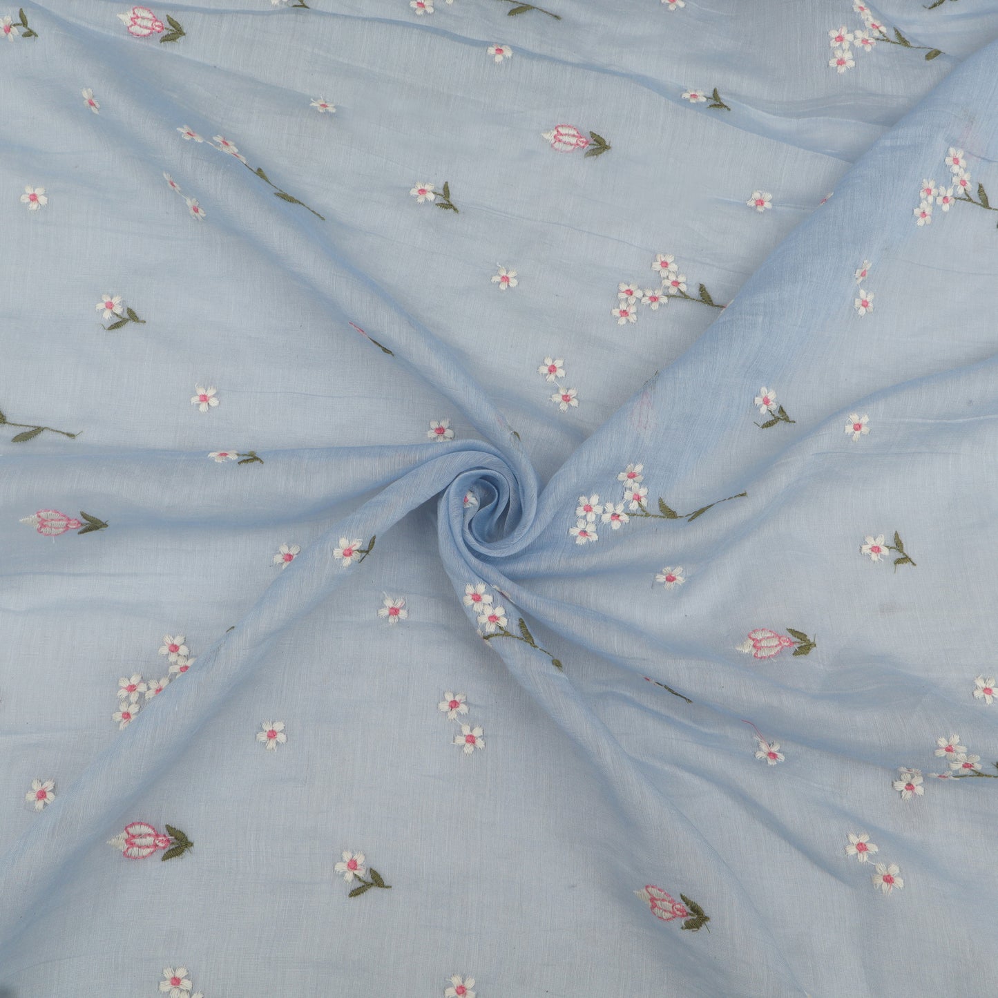 Chanderi Embroidery Fabric