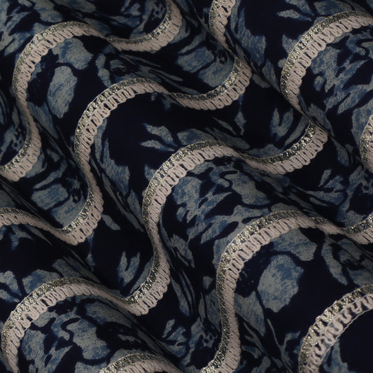 Colored Cotton Gota Work Fabric