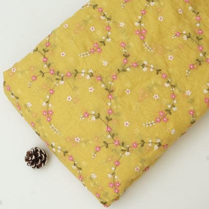 Chanderi Embroidery Fabric