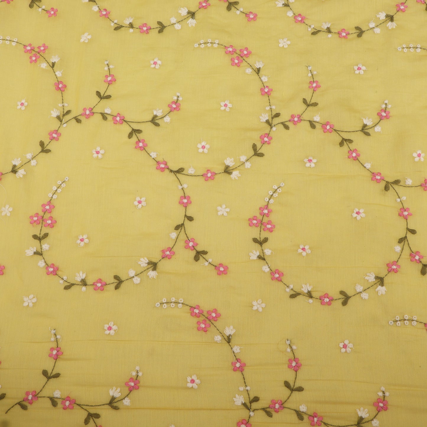 Chanderi Embroidery Fabric