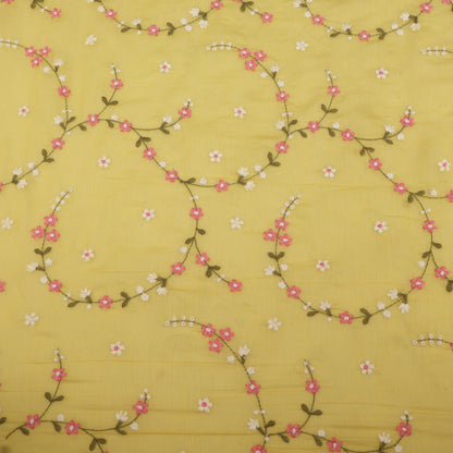 Chanderi Embroidery Fabric